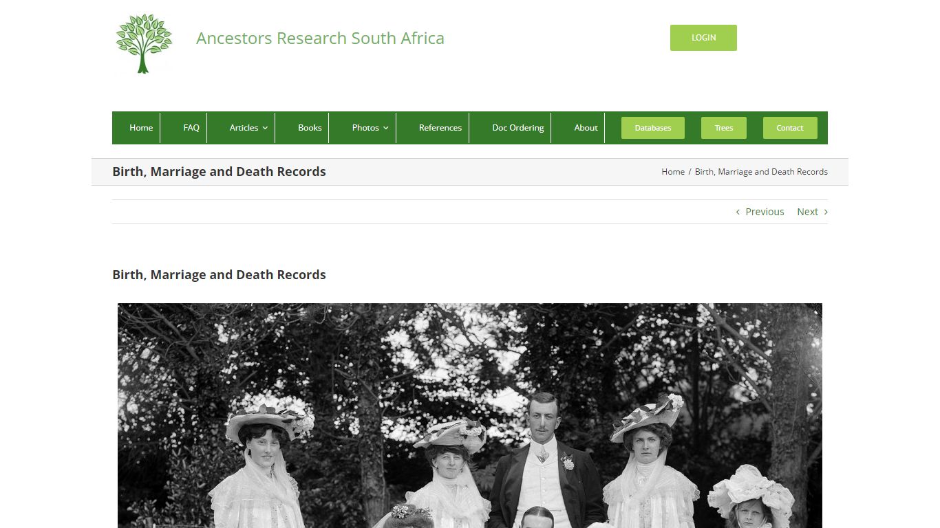 Birth, Marriage And Death Records - Ancestors Research South Africa